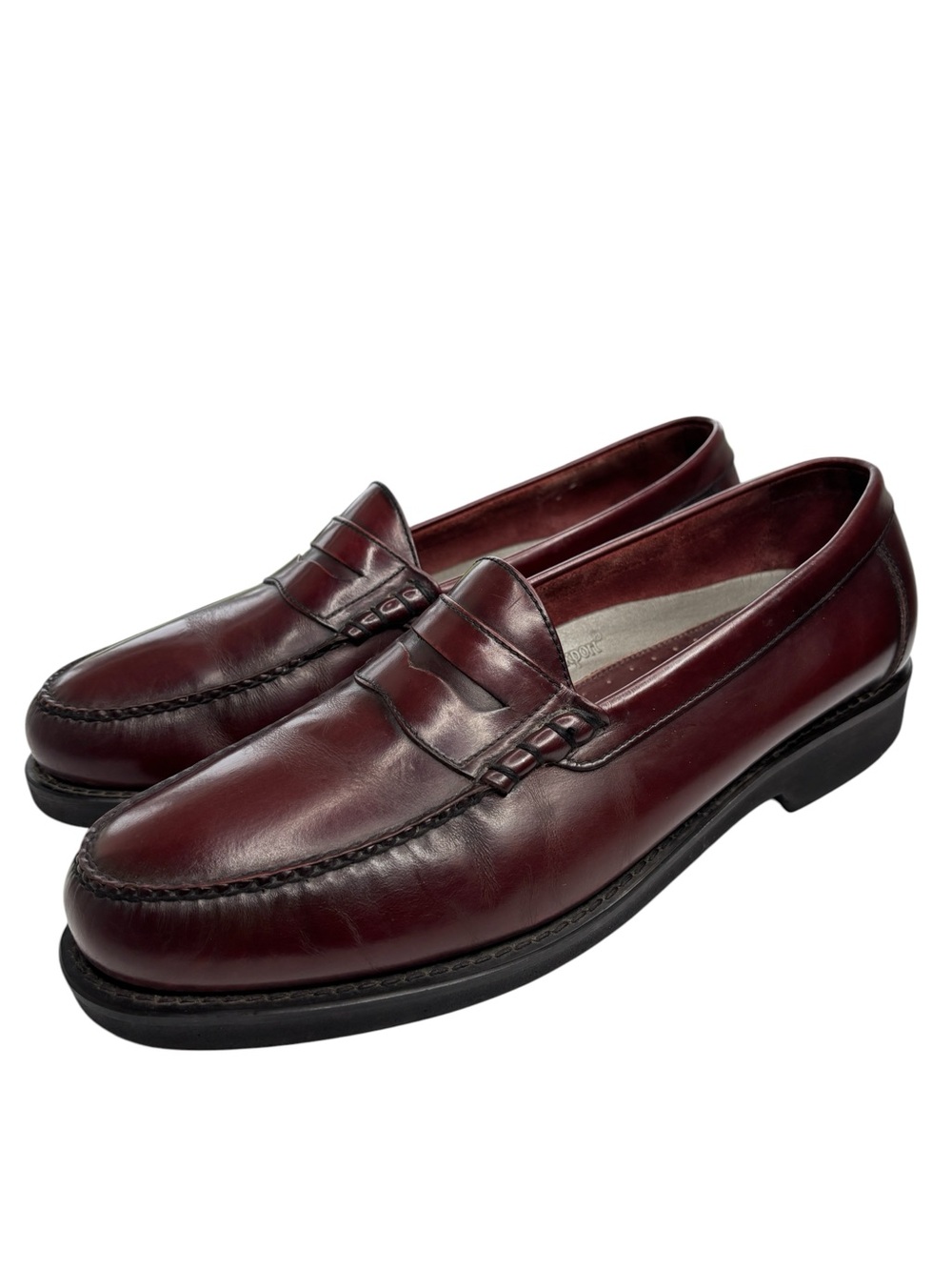 Rockport Penny Loafers Comfort Shoe Size 13 M Burgundy Leather Classic Preppy